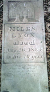 Shearer Cemetery - Plymouth Historical Museum - Miles Lyon tomb
